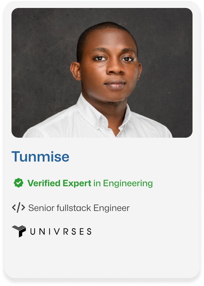 Tunmise – Senior Fullstack Engineer